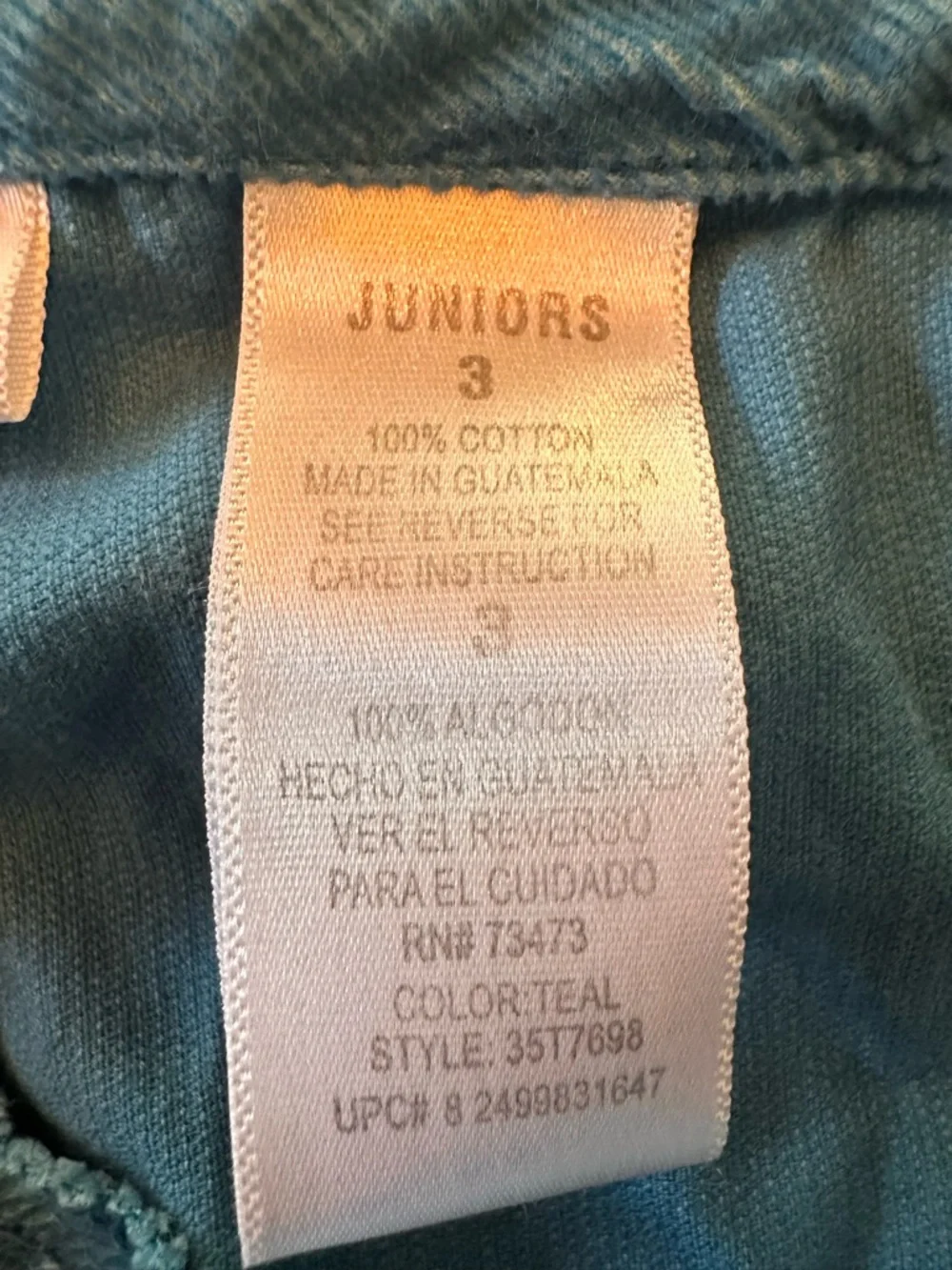 Y2K Turquoise A-Line Midi Skirt Juniors 3 | Lace Trim Cotton Vintage Cottage - Picture 5 of 5